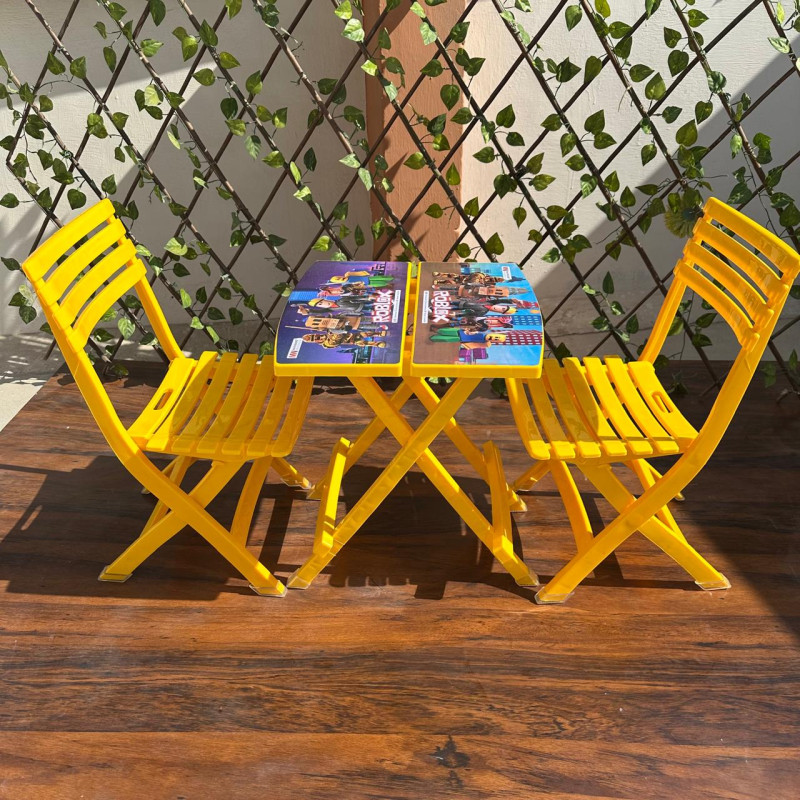 Fun fold gift set Study Table - 2 PCs Chair - Foldable Table - Image 4