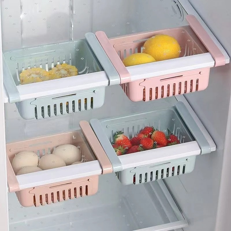 Stretchable Plastic Fridge Basket (Mix/Random colour) - Image 3