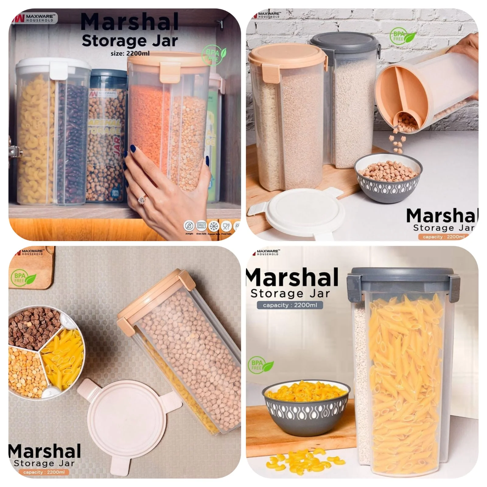 MAXWARE MARSHALL STORAGE JAR 2200ML - Image 4