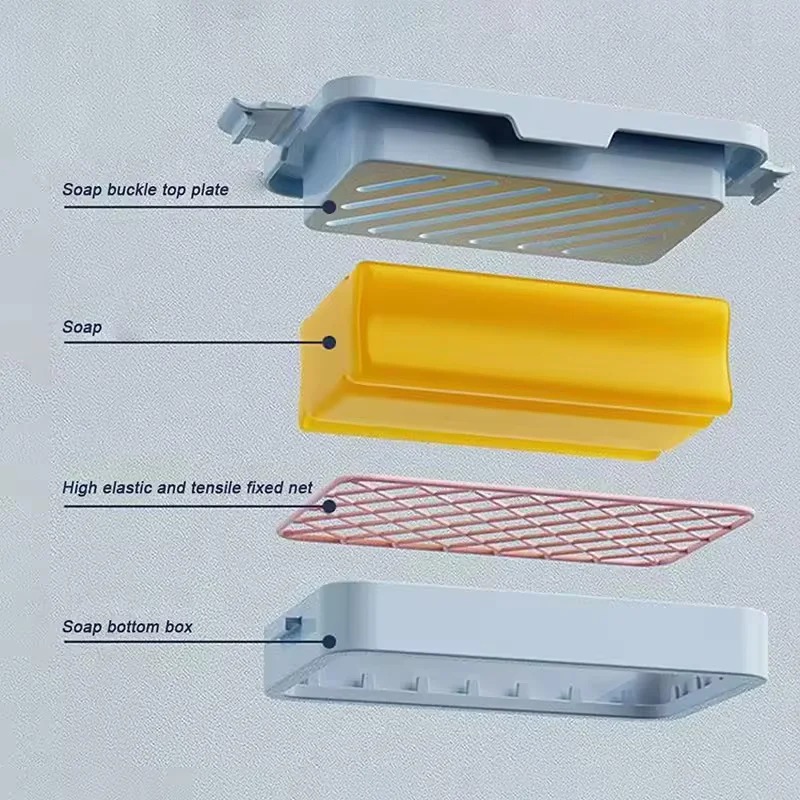 Non-Slip Base Soap Holder Quick Draining Double Layer - Image 3