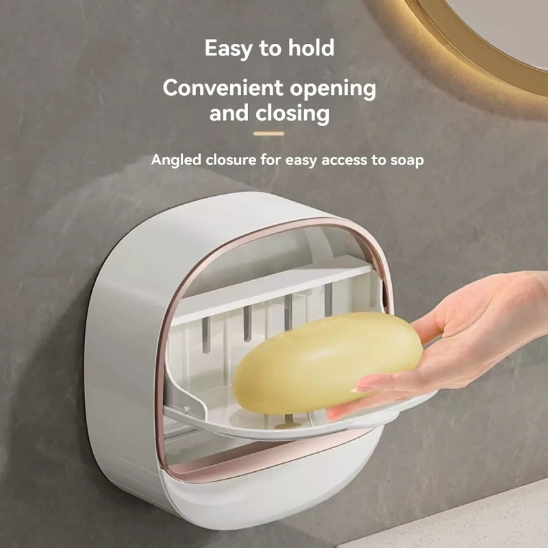 Self-adhesive Wall-Mounted Luxury Soap Dish Random Colours - Image 2