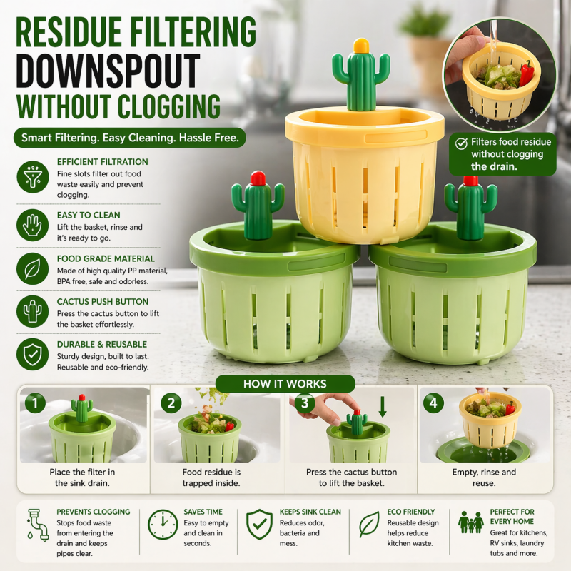 Creative Cactus Design Sink Filter Basket - Image 5