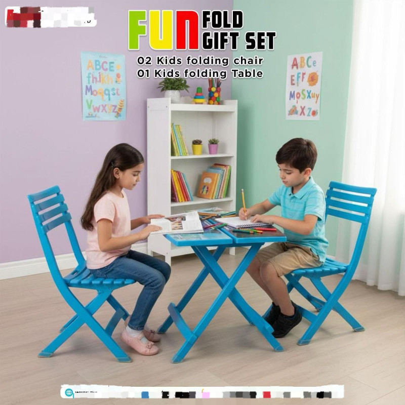Fun fold gift set Study Table - 2 PCs Chair - Foldable Table - Image 3