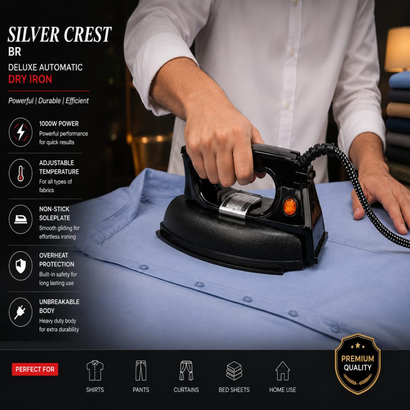 silver Crest Iron Modal No BR 144 - Image 2