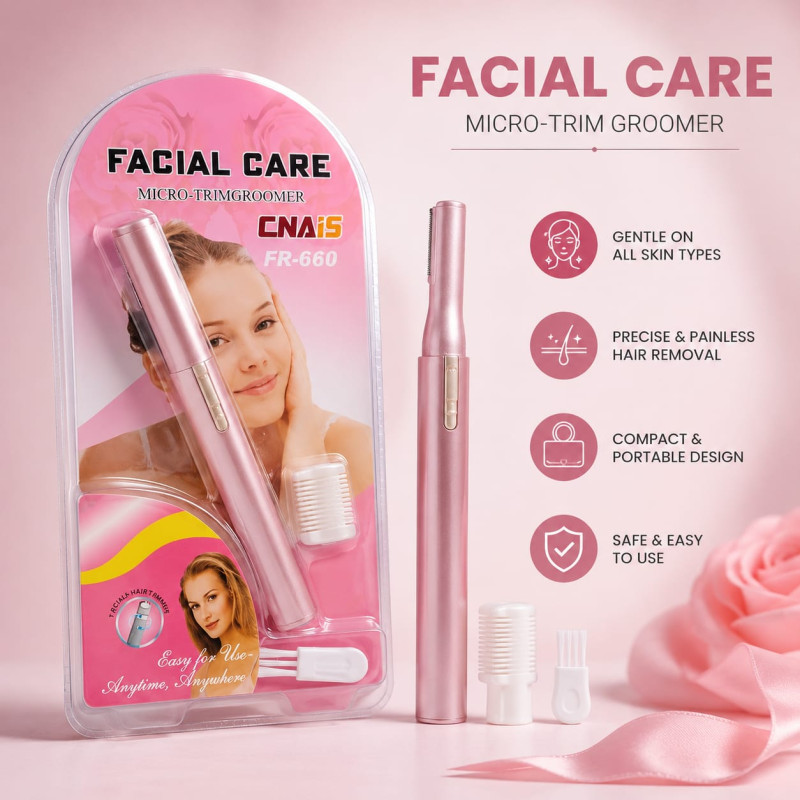 Facial Care Micro Trimmer For Women , electric eyebrow hair trimmer, painless facial hair remove