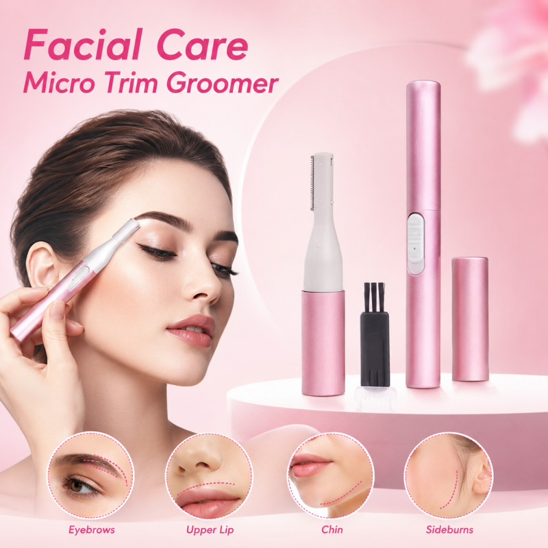 Facial Care Micro Trimmer For Women , electric eyebrow hair trimmer, painless facial hair remove - Image 2