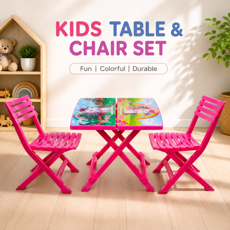 Fun fold gift set Study Table - 2 PCs Chair - Foldable Table - Image 2