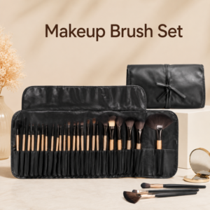 24 Pcs Professional Makeup Eyebrow Shadow Cosmetic Brush Set Kit With Pouch