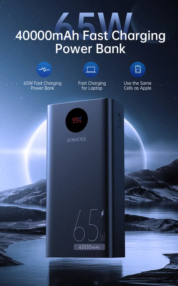 ROMOSS 40000mAh 65W Fast Charging Power Bank