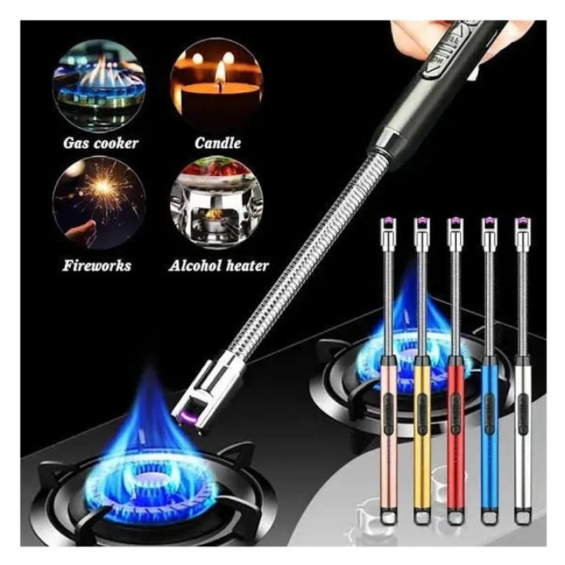 USB ARC Rechargeable Keychain Lighter with Card Packing and Type-C Charging each (Mix/Random colour)